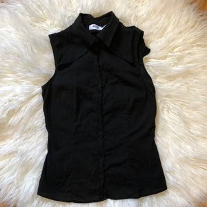 Black moschino sleeveless blouse